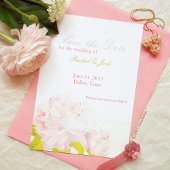 Blush Peony Wedding Tischnummer Card