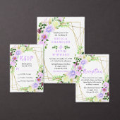 Spring Purple Flowers with Foliage Welcome Sign Poster (Personalisiere diese Kollektion eines unabhängigen Creators.)
