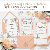 Sanfte Pfirsich-Frühlingsgarten-Hochzeit - Termin Save The Date