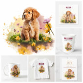 Spring Vibes Puppy - 1. Geburtstag T - Shirt