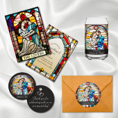 Liebt Tarot Festglass Stil Europäische Hochzeit Einladung