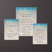 Starfish Beach Hochzeitsprogramm Fans Fächer (Personalisiere diese Kollektion eines unabhängigen Creators.)
