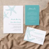 Türkisblaue Starfish Tischnummer Cards (Personalisiere diese Kollektion eines unabhängigen Creators.)