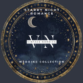 Starry Night Romance Wedding speichern das Datum Magnet