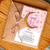 Starry Over the Moon Pink Gold Baby Dusche Napkins Serviette