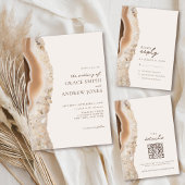 Stone Agate Marble Wedding Einladung