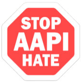 Stop AAPI Hate Rectangular Rechteckiger Aufkleber