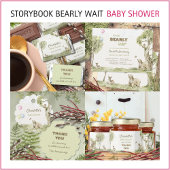 Watercolor Woodland Bearly Wait Baby Shower Serviette