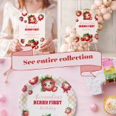 Strawberry Berry First Birthday Serviette