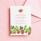 Strawberry Birthday oder Baby Dusche Pappteller
