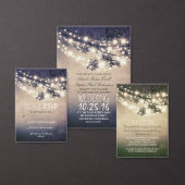 Romantische Nachtlichter rustikal Save the Date Ankündigungspostkarte (Personalisiere diese Kollektion eines unabhängigen Creators.)