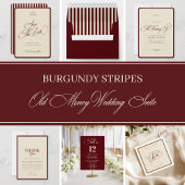 Ivory & Burgundy Stripes Bridesmaid Proposal Card Einladung