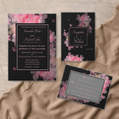 Delikatesse Wasserfarbe Rosa Blütenfarbe Schaumweinetikett (Personalisiere diese Kollektion eines unabhängigen Creators.)