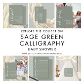 Rotkalligraphie Name Sage Oh Babydusche Pappteller