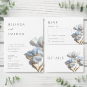 3D-Blumenblaue-Lilie-Hochzeit Tischnummer (Personalisiere diese Kollektion eines unabhängigen Creators.)
