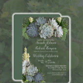 Sukkulente Farben der hellen Blues Hochzeitstempel Adressaufkleber