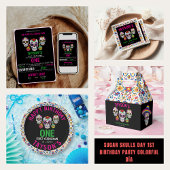 Sugar Skulls Day 1st Birthday Party Colorful Día Banner