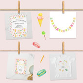 Niedliches Sommerkleidung Eis Creme Geschenkpapier