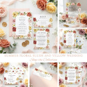 Summer Floral QR Code Wedding Einladung