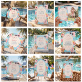 Sommer-Poolparty-Mädchen-Geburtstag Geschenkanhänger