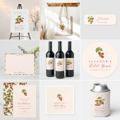 Summer Vintag Red Cherries Boho Brautparty Einladung