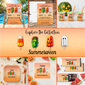 Sommerween Sommer Halloween JackoLaterne Eisstiel Geschenkpapier Set