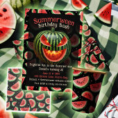 Wassermelone Sommer Party Juicy Wasserfarbe Schwar Pappteller