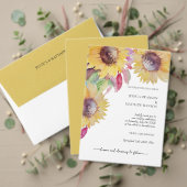 Sonnenblumen Rustikale Pasta Einladung (Personalisieren Sie die Kollektion dieses unabhängigen Creators. Test)