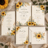 Sonnenblumen-Land Save the Date Karte