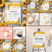 Sonnenblume Honeycomb Mommy-to-Bee Babydusche Runder Aufkleber