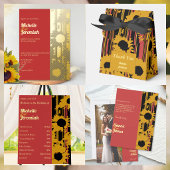 Sonnenblume Sommer Gold Rot Hochzeit Programm