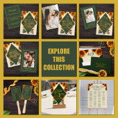 Sonnenblumen Hochwald Grün rustikal Quadratischer Aufkleber