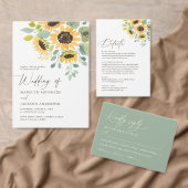 Rustikale Sonnenblumenhochzeit Einladung (Personalisiere diese Kollektion eines unabhängigen Creators.)