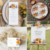 Blumenmuster-Wildblume Blumenmuster-Hochzeitstabel Poster