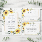 Elegante Sonnenblumen Eukalyptus Wasserfarbene Hoc Tischnummer (Personalisiere diese Kollektion eines unabhängigen Creators.)