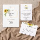 Sonnenblumen im Sommer Hochzeitsprogramm Programm (Personalisiere diese Kollektion eines unabhängigen Creators.)