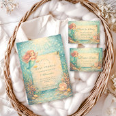Sunlit Mermaid Reef Baby Shower Einladung