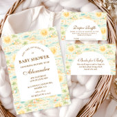 Sunny Coastal Beach Baby Shower Serviette