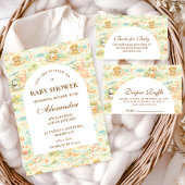 Cute Tropical Animal Party Diapper Raffle Begleitkarte