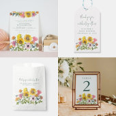 Sonnenblume Gelb Wasserfarbe Blumenblütendusche Geschenktütchen