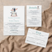 Surf Brides Wedding Begleitkarte (Personalisiere diese Kollektion eines unabhängigen Creators.)