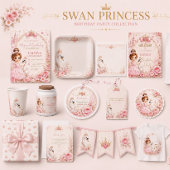 Schwanenprinzessin Pinke Märchen Geburtstagsfeier Serviette