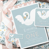 Swan Princess Modern Pink Girl Geburtstag Pappteller