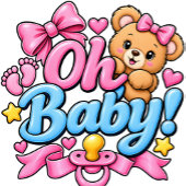 Oh Baby! Baby Shower Feier Design Geschenkschachtel