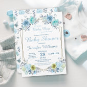 Hübsch Blue Floral Es ist eine Baby-Dusche