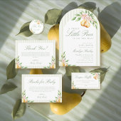 Ein süßer kleiner Pear-Baby-Duscharm Einladung