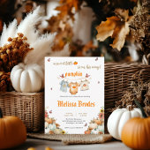 Editable druckbare Herbst Pumpkin Baby Dusche Dankeskarte