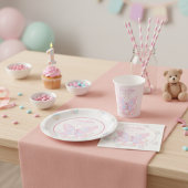 Pink Erdbeer Schmetterling Geburtstag Serviette