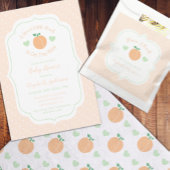 Sweet Peach Elegant Baby Shower Runder Aufkleber