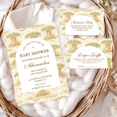 Sweet Safari Animals Baby Shower Einladung